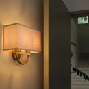 Wall Sconce, 14-Inch Antique Brass Linen