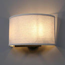 Boho Wall Sconce, 13-Inch Brass with Linen Shade