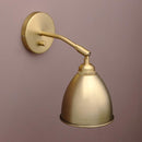 6-Inch Gold Brass Metal Oval Wall Sconce with Built-in Switch
