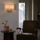 Wall Sconce, 14-Inch Antique Brass Linen