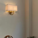 Wall Sconce, 14-Inch Antique Brass Linen